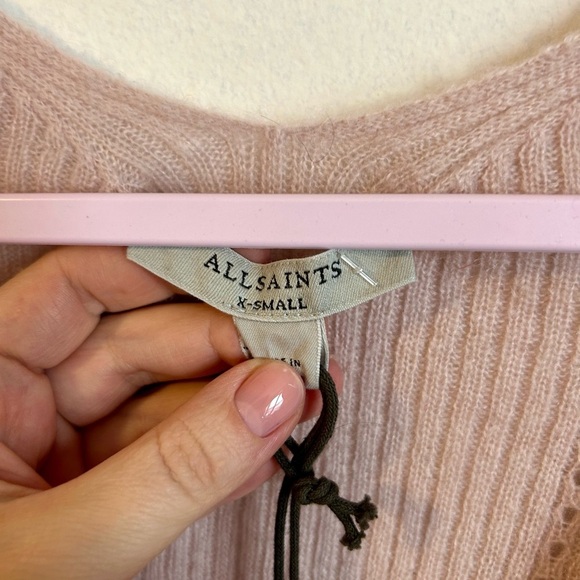 NWT ALLSAINTS Rhoda V-Neck Jumper - Picture 7 of 12
